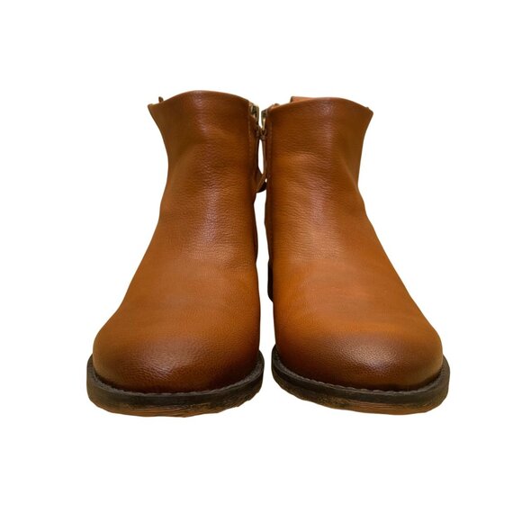 Franco Sarto Women’s Brown Leather Ankle Boots Side Zipper Size 8M - Picture 2 of 10